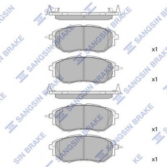 КОЛОДКИ ТОРМОЗНЫЕ ДИСКОВЫЕ ПЕРЕД. SUBARU JUSTY G3X 1500I 16V 4WD INLINE Hi-Q (SANGSIN) SP1534 (фото 1)