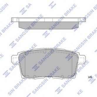 Колодка торм. диск. MAZDA CX-7 задн. (пр-во) Hi-Q (SANGSIN) SP1604 (фото 1)