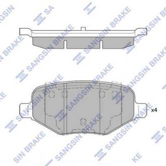 Колодка гальм. диск. FORD EXPLORER 15- задн. (вир-во) Hi-Q (SANGSIN) SP1621 (фото 1)