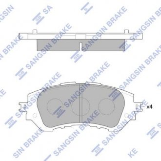 Колодки гальмівні передні Toyota Yaris (07-) HI-Q Hi-Q (SANGSIN) SP1780