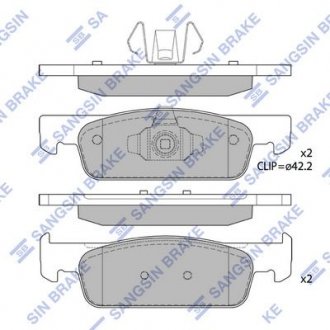 Колодка гальм. диск. DACIA LOGAN II 1.2 12 - передн. (вир-во) Hi-Q (SANGSIN) SP1787 (фото 1)