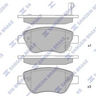 Колодка торм. диск. OPEL CORSA D 06- передн. (пр-во) Hi-Q (SANGSIN) SP1810 (фото 1)