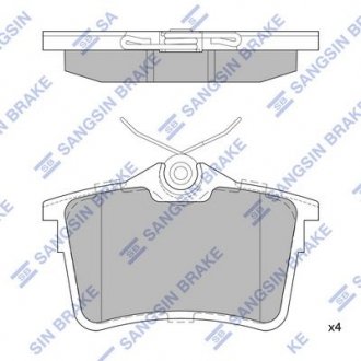 Колодка гальм. диск. CITROEN BERLINGO 08-R задн. (вир-во) Hi-Q (SANGSIN) SP1824 (фото 1)