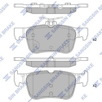 Колодка гальм. диск. FORD EDGE 15 - задн. (вир-во) Hi-Q (SANGSIN) SP1919 (фото 1)