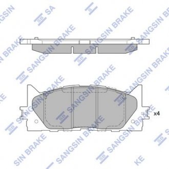 КОЛОДКИ ТОРМОЗНЫЕ ПЕРЕДНИЕ CAMRY ACV/GSV40 06- Hi-Q (SANGSIN) SP2080 (фото 1)