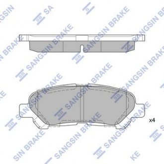 Колодка торм. диск. TOYOTA HIGHLANDER задн. (пр-во) Hi-Q (SANGSIN) SP2136 (фото 1)