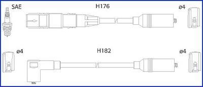 Провід запалювання Seat Cordoba/Ibiza/Toledo 1.6i 96-02 (к-кт) (HÜCO) HITACHI 134790 (фото 1)