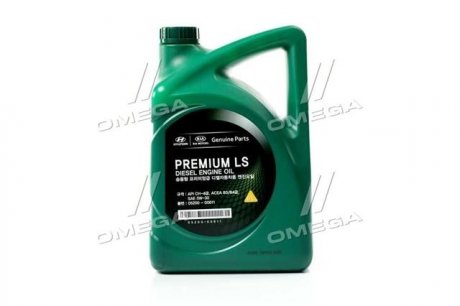 Олива моторна / Premium LS Diesel 5W-30 API CH-4, ACEA B3/B4, (Каністра 6л) Hyundai/Kia/Mobis 05200-00611 (фото 1)