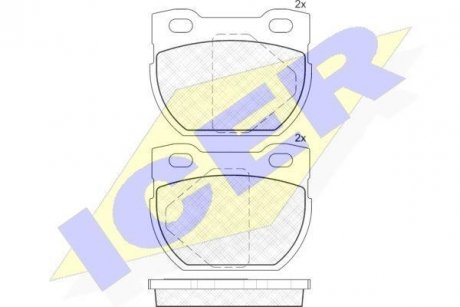 Колодки гальмівні (задні) Land Rover Defender II/Dodge D200 90-16 ICER 141090 (фото 1)