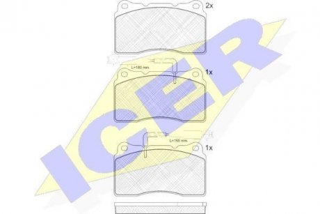 Колодки гальмівні (передні) Alfa Romeo 159/Spider 05-11/Giulietta 10-20 (+датчики) ICER 181730 (фото 1)