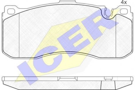 Колодки гальмівні (передні) BMW 1 (E81/E82/E87/E88)/3 (E90/E91/E92/E93) 04-13/Mini Mini 07-13 ICER 181964 (фото 1)