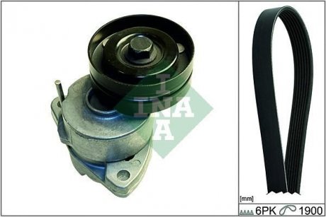 Комплект ременя генератора Opel Astra/Vectra 89-02 (6PK1903) INA 529 0091 10 (фото 1)