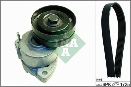 Комплект ременя генератора Opel Astra/Vectra 89-02 (6PK1725) INA 529 0095 10 (фото 1)