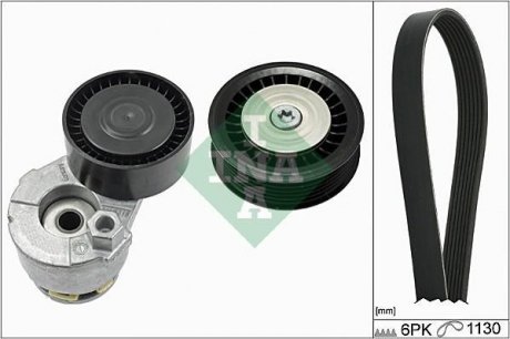 Комплект ременя генератора Renault Kangoo/Megane/Scenic 1.5 dCi 02- (6PK1130) INA 529 0165 10 (фото 1)