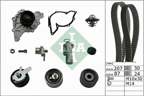 Комплект ГРМ + помпа Audi A4/VW Passat 2.5TDI 97-05 (CT1015) INA 530 0539 30 (фото 1)