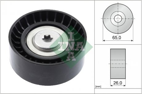 Ролик генератора BMW 2 (F22/F87)/3 (F30/F80) 14- (паразитний) (65x26), B47 D20 INA 532 0748 10 (фото 1)