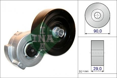 Натяжник ременя генератора Chrysler Concorde/Voyager/Dodge Caravan 3.3-3.8 89-07 INA 534 0421 10 (фото 1)