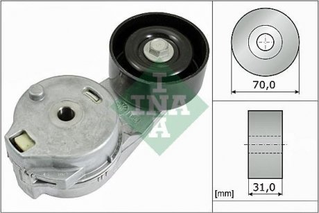 Натяжник ременя генератора VW LT 2.8TDI 02-06, 116kw, (70x31), BCQ/AUH INA 534 0548 10 (фото 1)