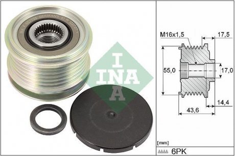 Механізм вільного ходу генератора DACIA (вир-во) INA 535 0105 10 (фото 1)