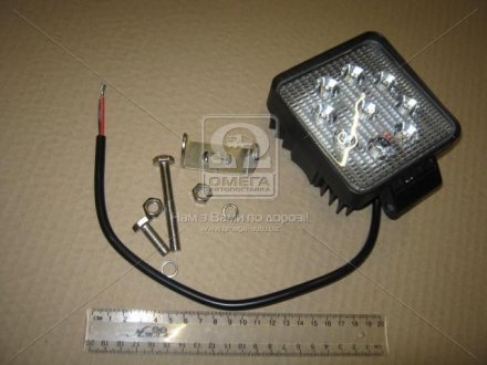 Фара LED квадр. 27W, 9 ламп, 110*164мм, 1800Lm широкий луч 12/24V 6000K (LITLEDA,) JUBANA 453701038 (фото 1)