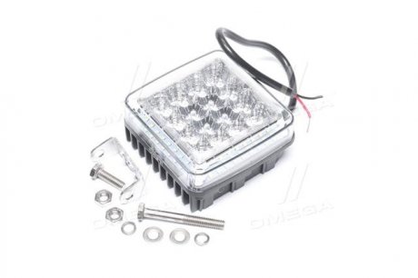 Фара LED прямоугольная 27W, 16+36 ламп, 107*109мм, комб. луч 12/24V 6000K, 3600Lm (LITLEDA,) JUBANA 453701084 (фото 1)