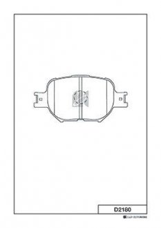 КОЛОДКИ ТОРМОЗНЫЕ TOYOTA PREMIO/CALDINA #ZT24# 02-, OPA #CT1# 00-05, KASHIYAMA D2180 (фото 1)