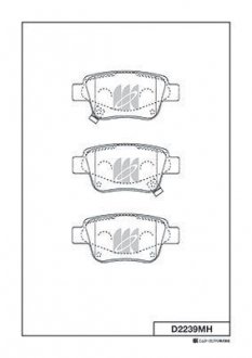 КОЛОДКИ ДИСКОВОГО ТОРМОЗА KASHIYAMA D2239MH (фото 1)