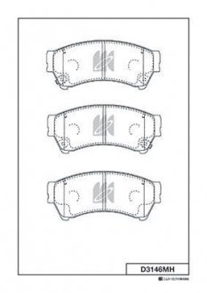 КОЛОДКИ ДИСКОВОГО ТОРМОЗА KASHIYAMA D3146MH (фото 1)