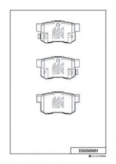 КОЛОДКИ ДИСКОВОГО ТОРМОЗА KASHIYAMA D5056MH (фото 1)