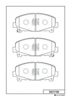 КОЛОДКИ ТОРМОЗНЫЕ ПЕР. HONDA ACCORD IX, ACCORD IX Kombi 2008 - KASHIYAMA D5171M (фото 1)