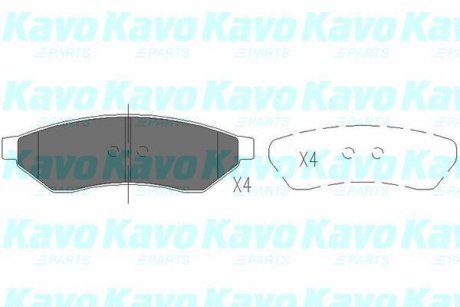 Колодки гальмівні (задние) Daewoo Evanda/Chevrolet Epica 02-11 KAVO KBP-1015 (фото 1)