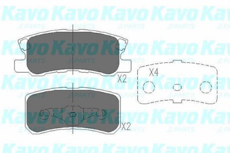 Колодки гальмівні (задні) Mitsubishi Outlander/Lancer/Pajero 00- KAVO KBP-5515 (фото 1)