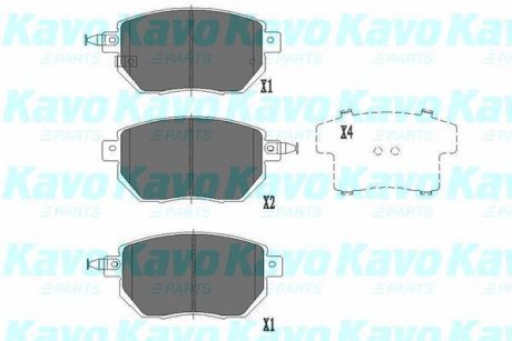 Колодки гальмівні (передние) Nissan Murano/Infiniti FX 35/45 03- KAVO KBP-6573 (фото 1)