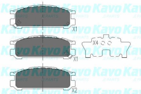 Колодки гальмівні (задні) Subaru Impreza/Legacy 1.6/2.0 89-03 KAVO KBP-8016 (фото 1)