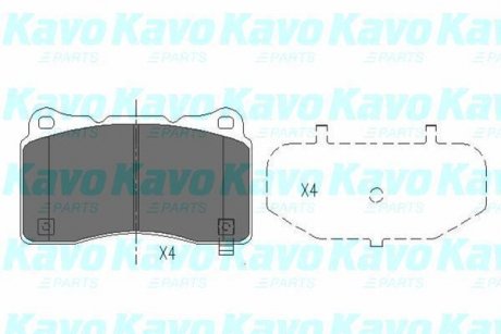 Колодки гальмівні (передние) Opel Insignia 08-17/Astra J/Tesla S/X/VW Golf VII 12-/Renault Megane 17 KAVO KBP-8021 (фото 1)