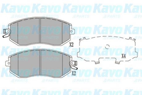 Колодки гальмівні (передні) Subaru BRZ/Forester/Impreza/Legacy/Outback/XV/Toyota GT 86 1.5-2.5 08- KAVO KBP-8025 (фото 1)