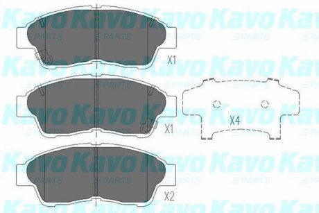 Колодки гальмівні (передние) Toyota Camry/Corolla 91-01 KAVO KBP-9005 (фото 1)