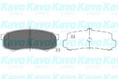 Колодки гальмівні (задние) Toyota Land Cruiser 2.4/4.5 84- (Sumitomo) KAVO KBP-9007 (фото 1)