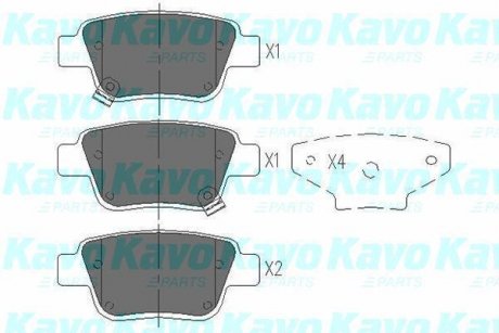 Колодки гальмівні (задні) Toyota Avensis/Corolla 1.6-2.4i 03-09 KAVO KBP-9019 (фото 1)