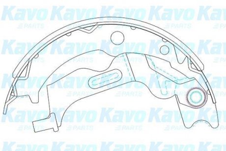 Колодки гальмівні (задние) Chevrolet Lacetti 05-/Nubira 99- (169.2x26) KAVO KBS-1405 (фото 1)