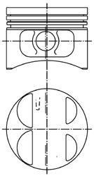 Поршень цилиндра ОМП 406 d=93,0 (п/п+ст/к+п/к) П/К (пр-во) KOLBENSCHMIDT 40075620 (фото 1)