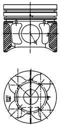 Поршень з кільцями PSA/FORD 75,50 1.6 TDCi 16V DV6UTED4/G8DA/HHDA Euro 4 (вир-во) KOLBENSCHMIDT 40179610 (фото 1)