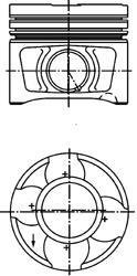 Поршень Audi A3/VW Golf V/Mitsubishi Lancer VIII 2.0TDI 16V 03- (81.26mm/+0.25) KOLBENSCHMIDT 40356610 (фото 1)