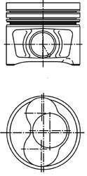 Поршень VW Caddy III/Passat (B5.5/B6) 2.0 TDI 03-10 (81.26mm/+0.25) KOLBENSCHMIDT 40409610 (фото 1)