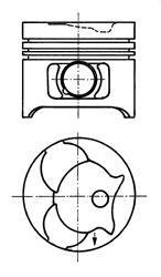 Поршень MB Sprinter (901-904)/Vito (W638)/Ssangyong Korando 2.3D 93-03 (89.70mm/+0.70) OM601/OM661 KOLBENSCHMIDT 91372610 (фото 1)