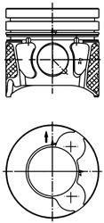 Поршень з кільцями PSA 85,6 DW10UTED4 2.0HDi 16V 2003- (вир-во) KOLBENSCHMIDT 99700610 (фото 1)