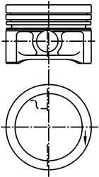 Поршень Smart Cabrio/City-Coupe/Crossblade 0.7 03-07 M160 (67.00mm/+0.50) KOLBENSCHMIDT 99927620 (фото 1)