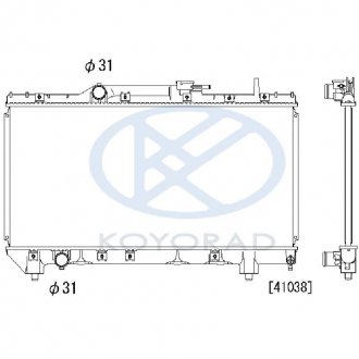 Радіатор двигуна (мкпп) TOYOTA CARINA E VI 1.6/1.8/2.0 04.92-09.97 KOYORAD PL010343T (фото 1)
