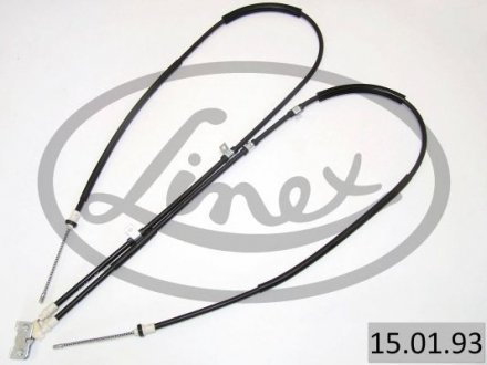 Трос ручника (задній) Ford Connect 02- (-ABS) (низька база) (барабанний гальм) LINEX 15.01.93 (фото 1)