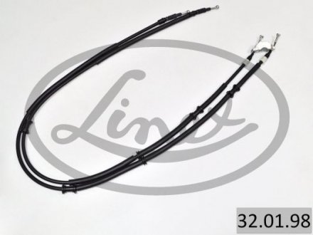 Трос ручника (задній) Opel Astra 1.2-2.0 16V 98-05 (1587/1400+1587/1400mm) LINEX 32.01.98 (фото 1)